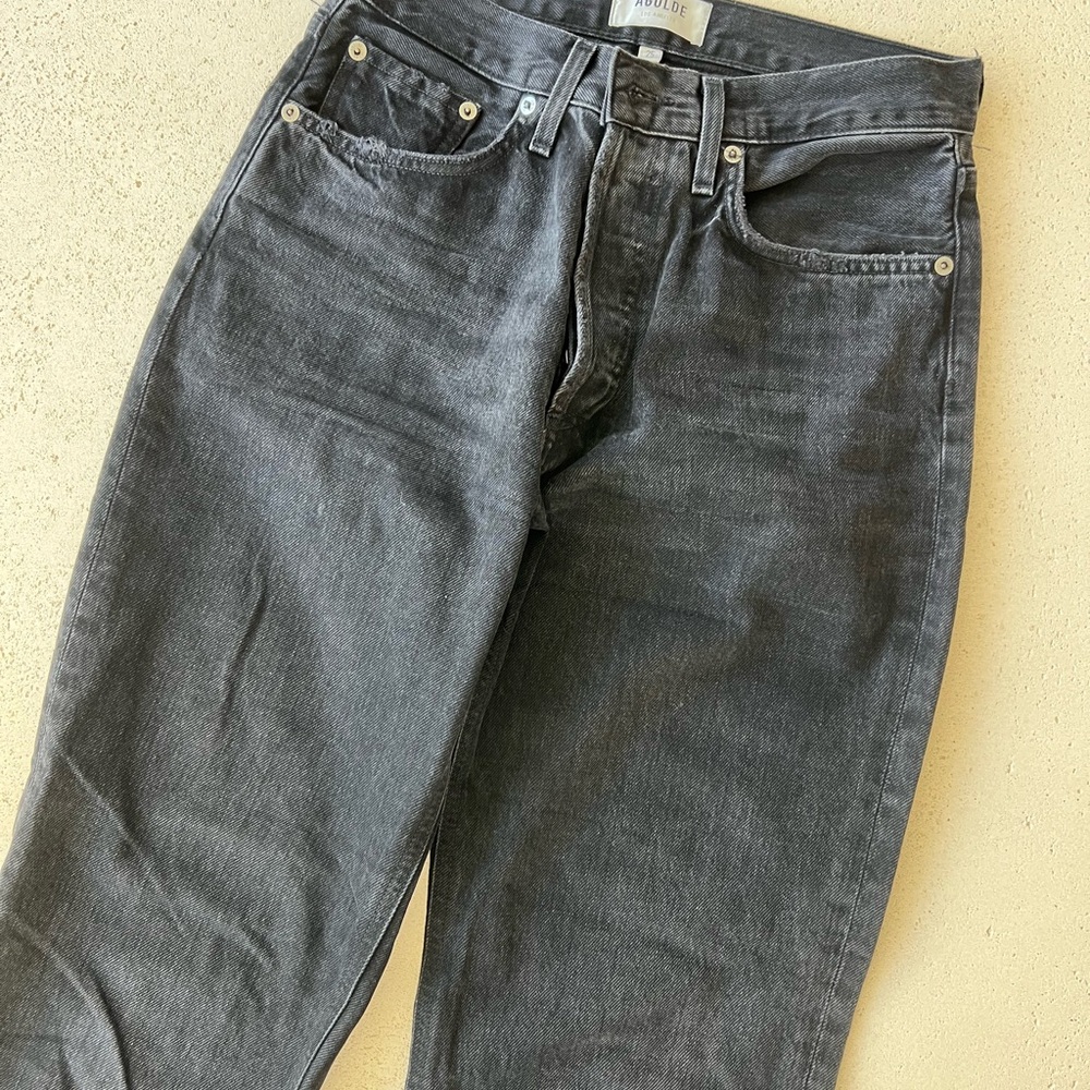 Agolde Distressed Gray Jeans